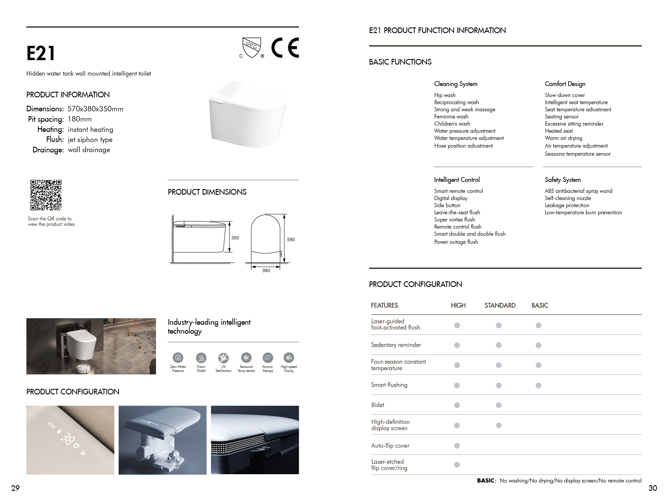Vaso sanitário inteligente BIKI American-Standard com função avançada de bidê