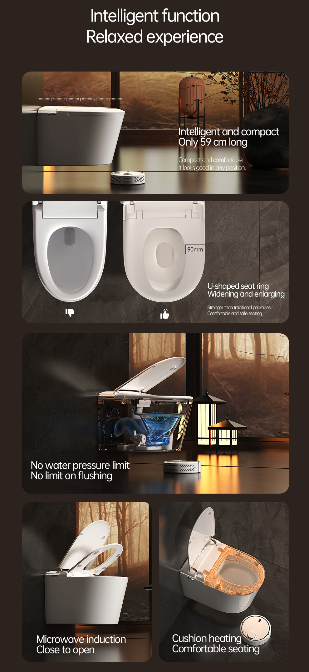 Vaso sanitário inteligente BIKI American-Standard com função avançada de bidê