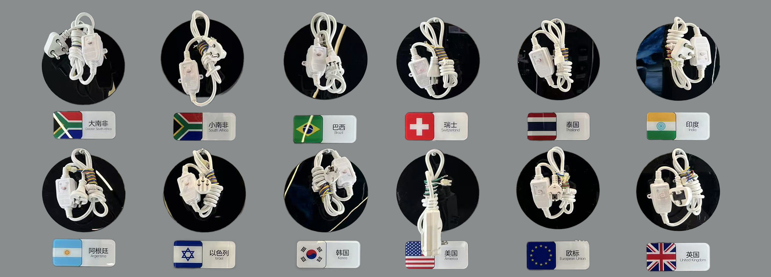 Especificações de uso da tomada de banheiro inteligente BIKI para vários países