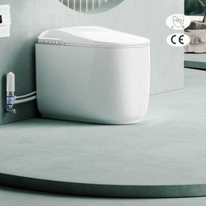 Vaso sanitário elétrico de contraste BIKI E80 sem tanque com bidê - abertura/fechamento automático da tampa e descarga (certificação WaterMark/CE/UL)