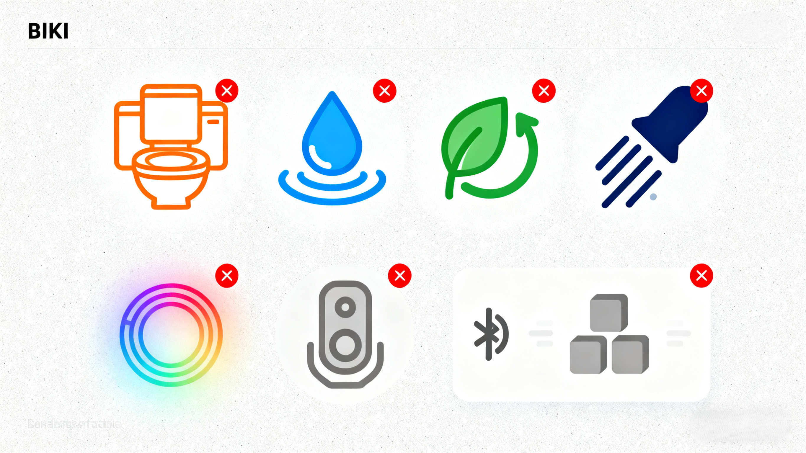 Uma comparação visual entre as principais necessidades e os artifícios desnecessários para um banheiro inteligente.