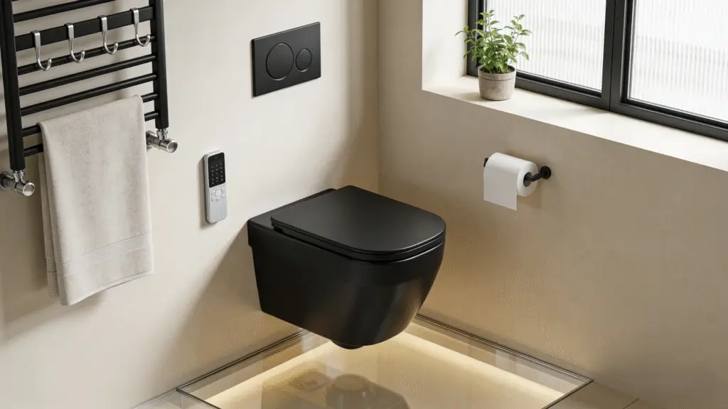 banheiro inteligente preto