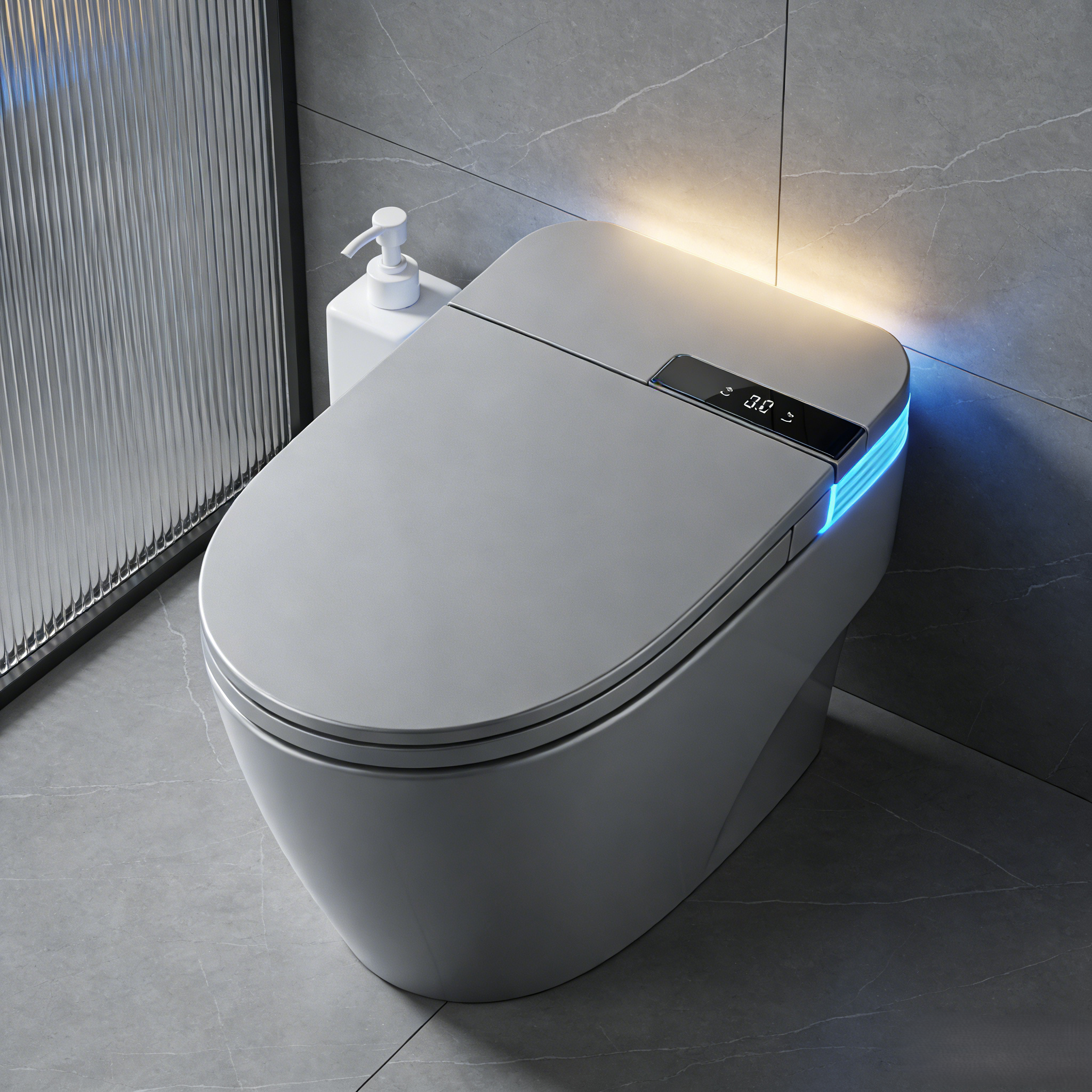 Bidê para banheiro inteligente avançado com painel de controle