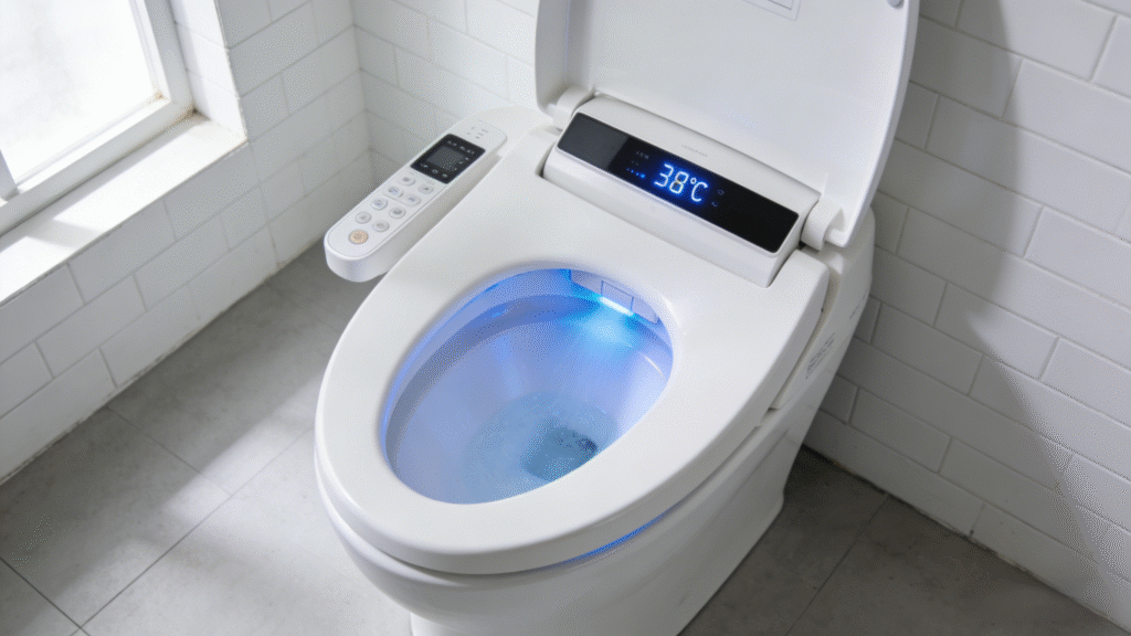 Bidê inteligente para famílias em uso