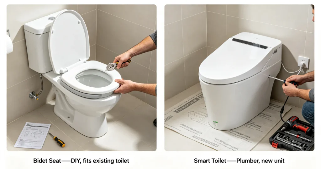 Smart Toilet vs. Bidet Seat: The Main Differences